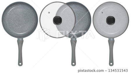 non-stick ceramic frying pan with glass lid, white in insulation non-stick ceramic frying pan with glass lid, white in insulation 134531543