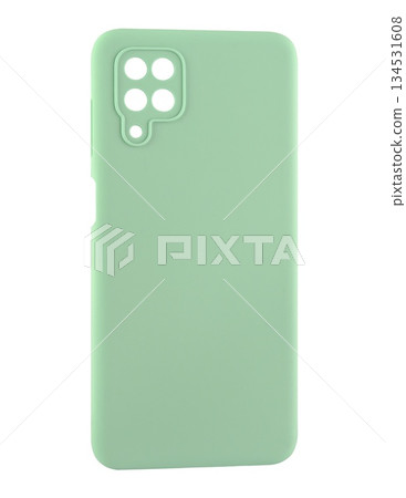 Silicone phone case, white background in insulation 134531608