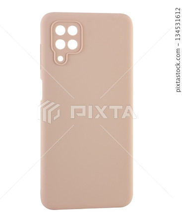 Silicone phone case, white background in insulation 134531612