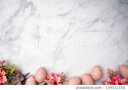 Happy Easter concept with easter eggs 134532358