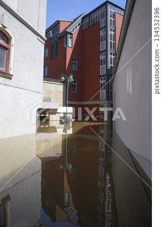 Flooding in Meyssen, Germany, in June 2013 134532396