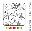 Funny koala. Animals coloring book for kids 134532543