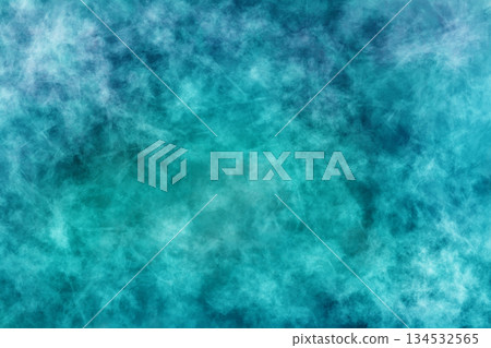 Vibrant blue and turquoise green painted marbled background image Abstract art texture with aquamarine teal cyan gradient colors for wallpaper backdrop design Textured effect with stains and scratches 134532565