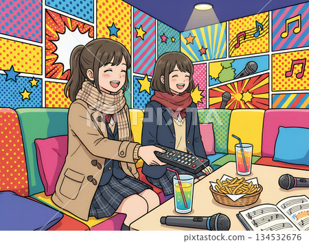 高中女生唱卡拉OK 134532676