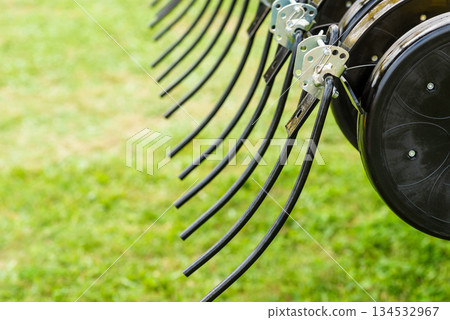 Hay rake machine detail Hay rake machine detail 134532967