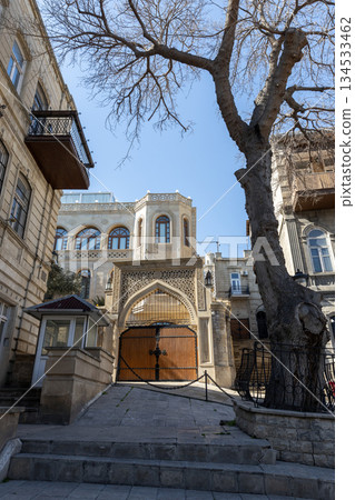 Street view of Baku, Azerbaijan. A historic courtyard entrance 134533462