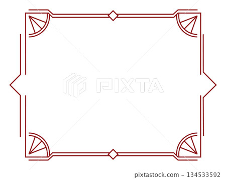Geometric vintage frame for elegant design projects 134533592
