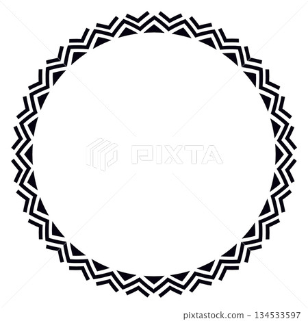 African tribal circle frame design for cultural art projects 134533597