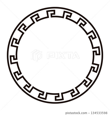 Greek geometric frame design for decorative projects Greek geometric frame design for decorative projects 134533598