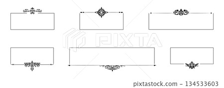 Elegant vintage border set for classic design and decoration 134533603