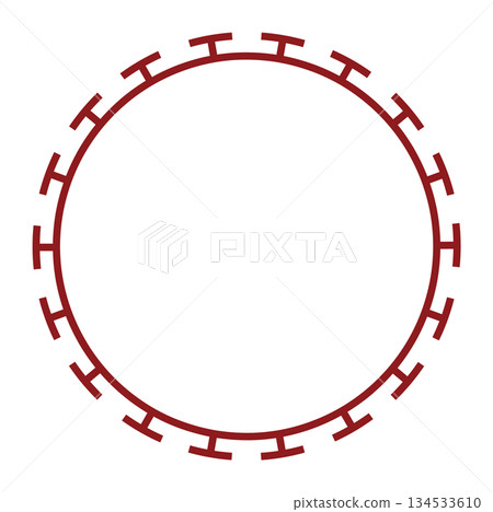 Elegant circular chinese frame design for decorations Elegant circular chinese frame design for decorations 134533610
