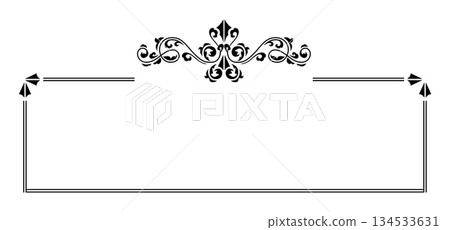 Elegant vintage border design for invitations and cards 134533631
