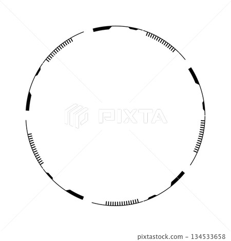 Futuristic circular frame design for digital projects 134533658