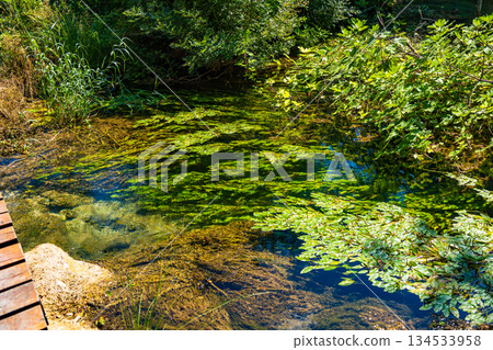 Waterfalls Krka, Croatia. Natural Waterfalls. Krka National Park, Croatia 134533958
