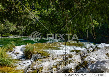 Waterfalls Krka, Croatia. Natural Waterfalls. Krka National Park, Croatia 134534085
