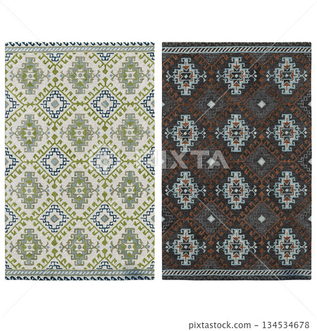 carpet for interior isolated on transparent background, home decor, 3D illustration, cg render 134534678