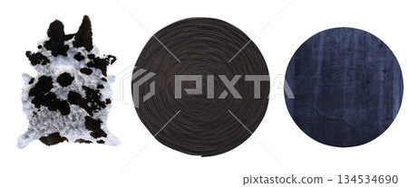 carpet for interior isolated on transparent background, home decor, 3D illustration, cg render 134534690