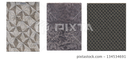 carpet for interior isolated on transparent background, home decor, 3D illustration, cg render carpet for interior isolated on transparent background, home decor, 3D illustration, cg render 134534691
