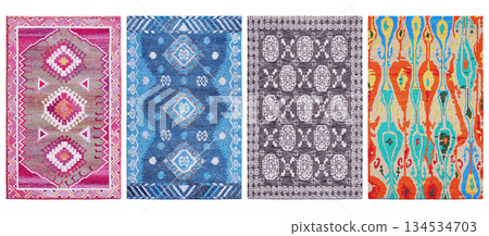 carpet for interior isolated on transparent background, home decor, 3D illustration, cg render 134534703