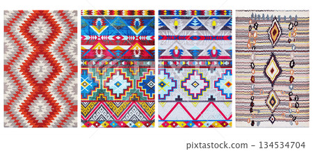 carpet for interior isolated on transparent background, home decor, 3D illustration, cg render 134534704