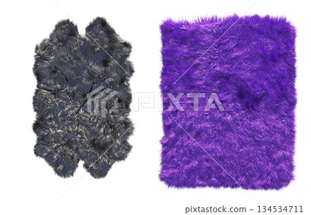carpet for interior isolated on transparent background, home decor, 3D illustration, cg render 134534711