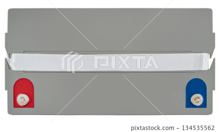 Gel battery, industrial, large capacity, insulated on white background Gel battery, industrial, large capacity, insulated on white background 134535562