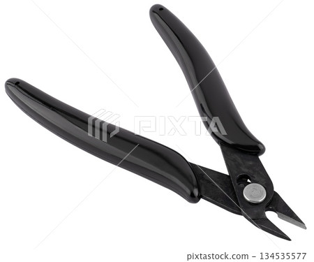 Wire cutters, tool, on a white background in insulation 134535577