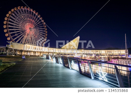 蒲郡市拉古納滕博斯(節慶市場)的夜景 蒲郡市拉古納滕博斯(節慶市場)的夜景 134535868