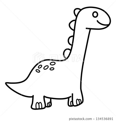 dinosaur coloring book page for kids 134536891