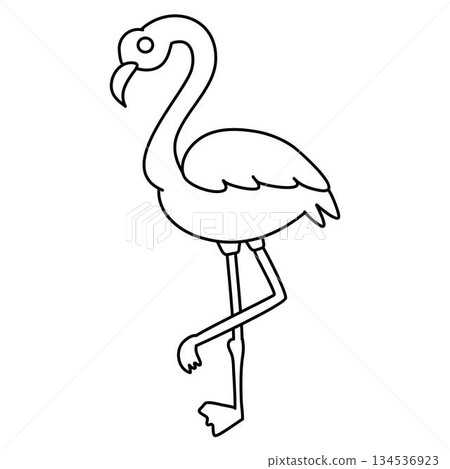 Flamingo Coloring Page for Kids Flamingo Coloring Page for Kids 134536923