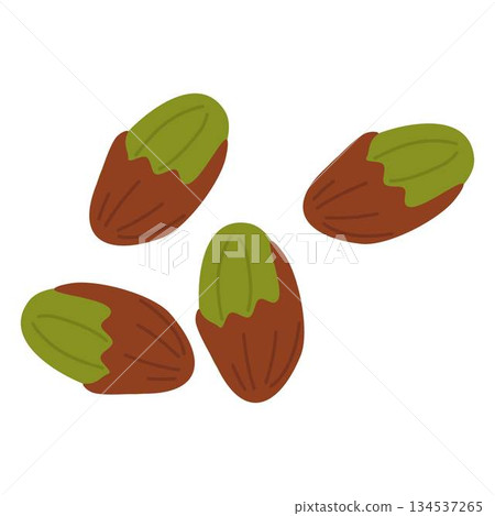 Open Pistachio Nut in Hard Shell Isolated Pistache Open Pistachio Nut in Hard Shell Isolated Pistache 134537265