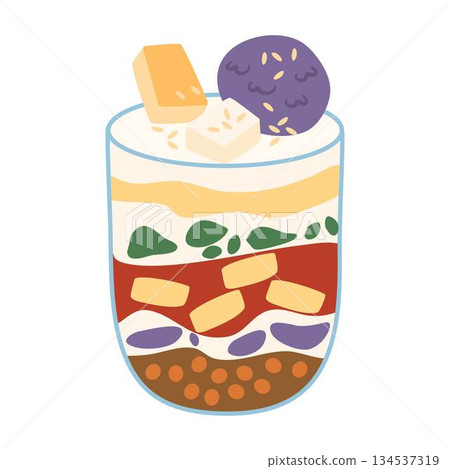 Halo Halo filipino traditional dessert illustration Halo Halo filipino traditional dessert illustration 134537319