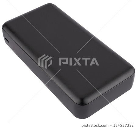 Portable battery pack, on white background in insulation 134537352