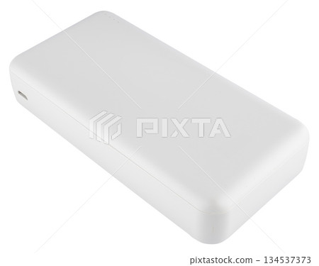 portable external battery, povebank, for charging your phone, on white background in insulation portable external battery, povebank, for charging your phone, on white background in insulation 134537373