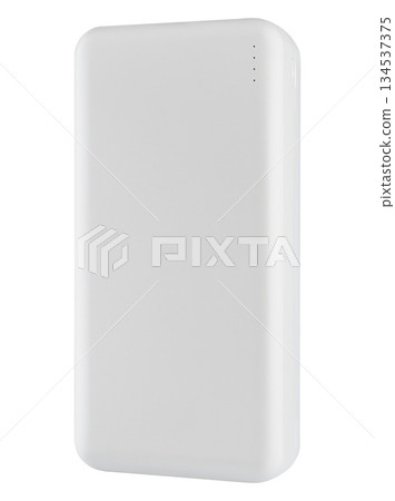 portable external battery, povebank, for charging your phone, on white background in insulation 134537375