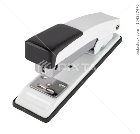 Stationery stapler, on white background in insulation Stationery stapler, on white background in insulation 134537476