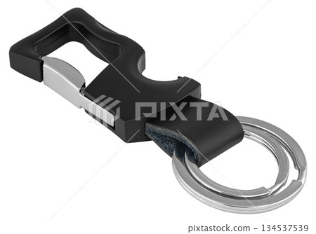 keychain for car keys, on white background in insulation keychain for car keys, on white background in insulation 134537539