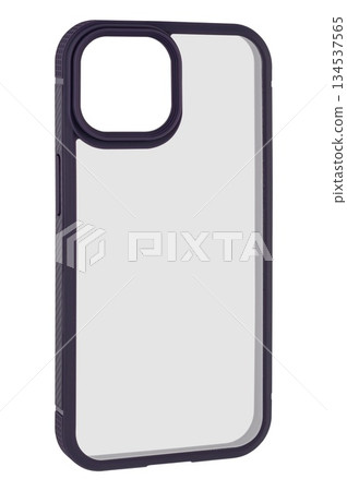 Silicone case for phone, on white background in insulation 134537565