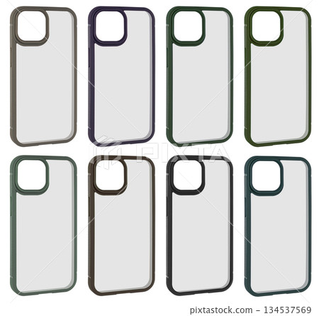 Silicone case for phone, on white background in insulation 134537569