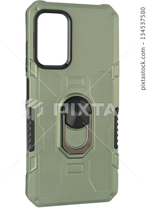 Silicone shockproof case for phone, white background in insulation Silicone shockproof case for phone, white background in insulation 134537580