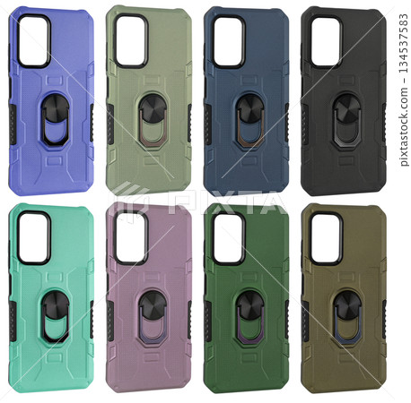Silicone shockproof case for phone, white background in insulation Silicone shockproof case for phone, white background in insulation 134537583