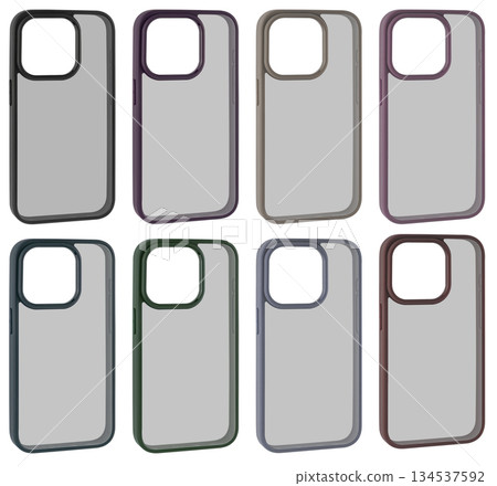 Silicone case for phone, on white background in insulation Silicone case for phone, on white background in insulation 134537592