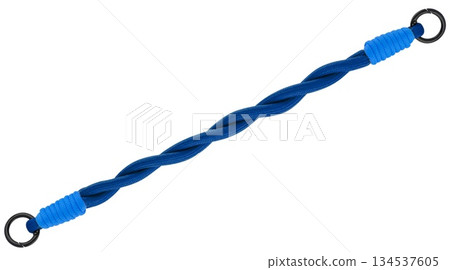 Rope phone keychain for keys, on white background in insulation 134537605