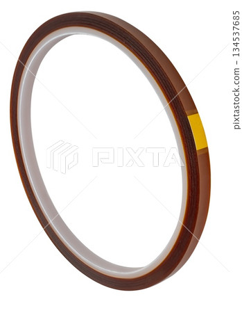 adhesive tape wrapped in a roll, insulated on a white background adhesive tape wrapped in a roll, insulated on a white background 134537685