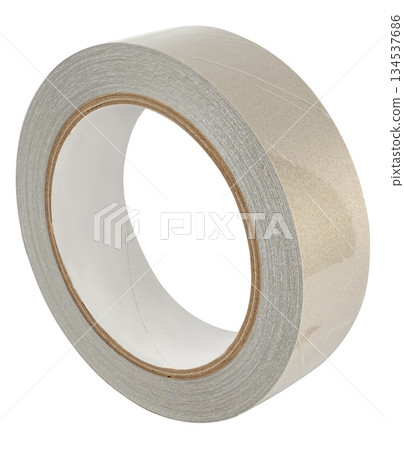 adhesive tape wrapped in a roll, insulated on a white background adhesive tape wrapped in a roll, insulated on a white background 134537686