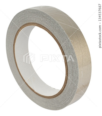 adhesive tape wrapped in a roll, insulated on a white background adhesive tape wrapped in a roll, insulated on a white background 134537687