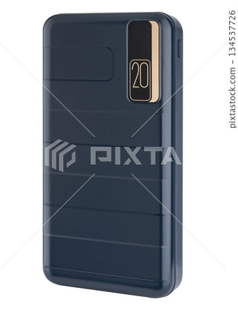 portable external battery for charging your phone, on white background in insulation portable external battery for charging your phone, on white background in insulation 134537726