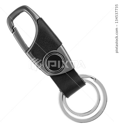 keychain for car keys, on white background in insulation 134537735