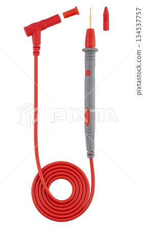 Multimeter probes universal, on white background, insulated Multimeter probes universal, on white background, insulated 134537757