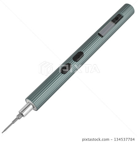 electric cordless screwdriver, power tool on white background in insulation electric cordless screwdriver, power tool on white background in insulation 134537784